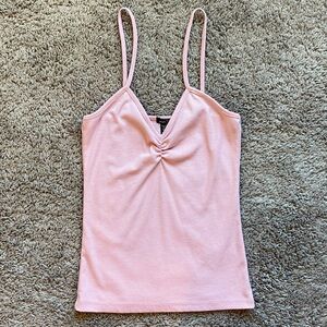 Rue21 Baby Pink Ruched V-neck Camisole